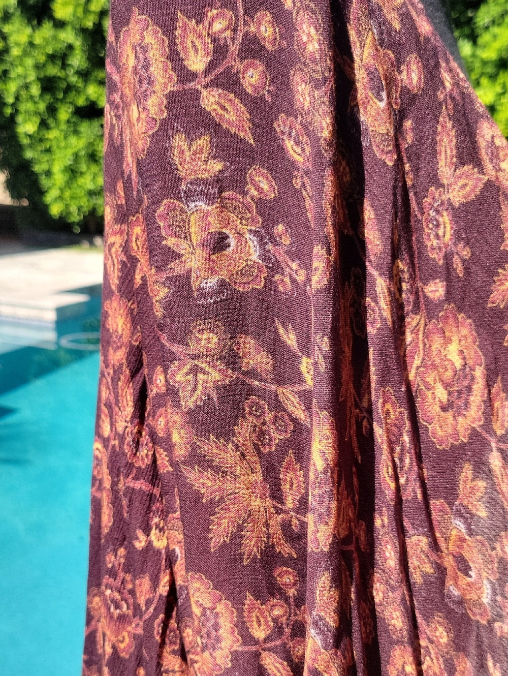Sundance Long Kimono, Browns And Burgandy Boho Vibes - Picture 8 of 13